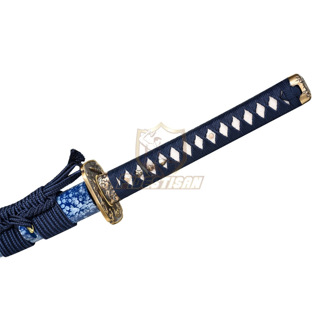 Fidestisan Katana T10 Steel Flame Blade Clay Tempered Samurai Japanese Real Sword Full Tang Sharp