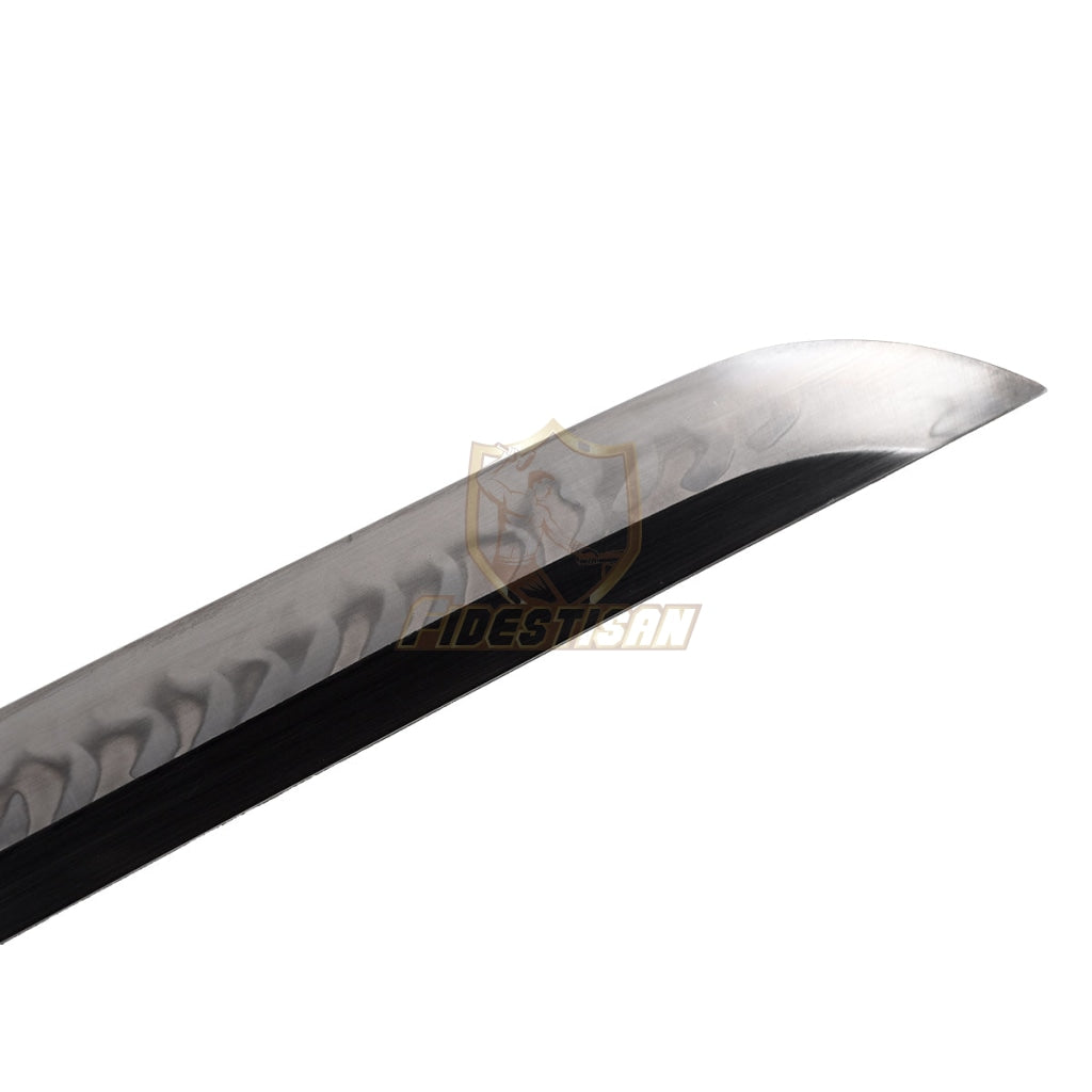 Fidestisan Katana T10 Steel Flame Blade Clay Tempered Samurai Japanese Real Sword Full Tang Sharp