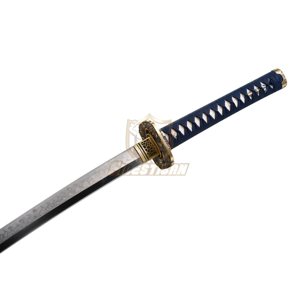 Fidestisan Katana T10 Steel Flame Blade Clay Tempered Samurai Japanese Real Sword Full Tang Sharp