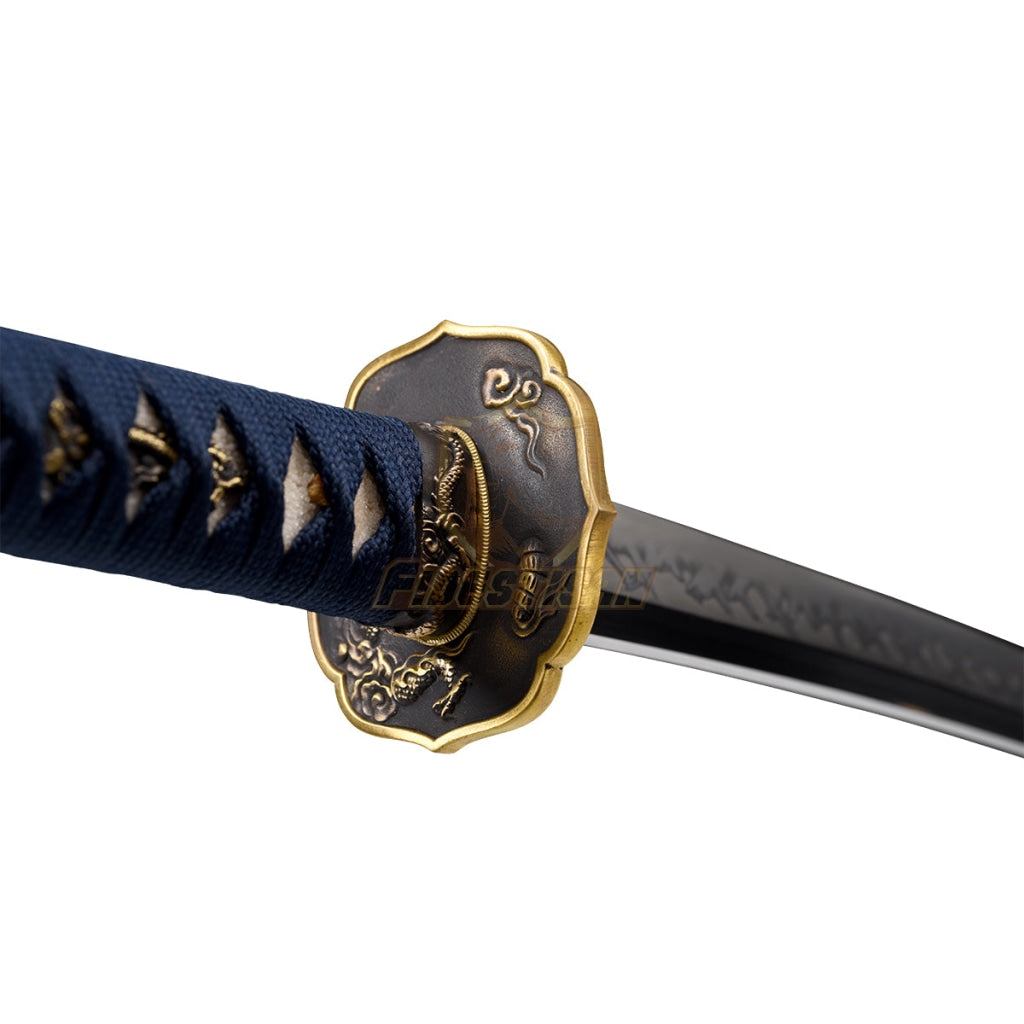 Fidestisan Katana T10 Steel Flame Blade Clay Tempered Samurai Japanese Real Sword Full Tang Sharp