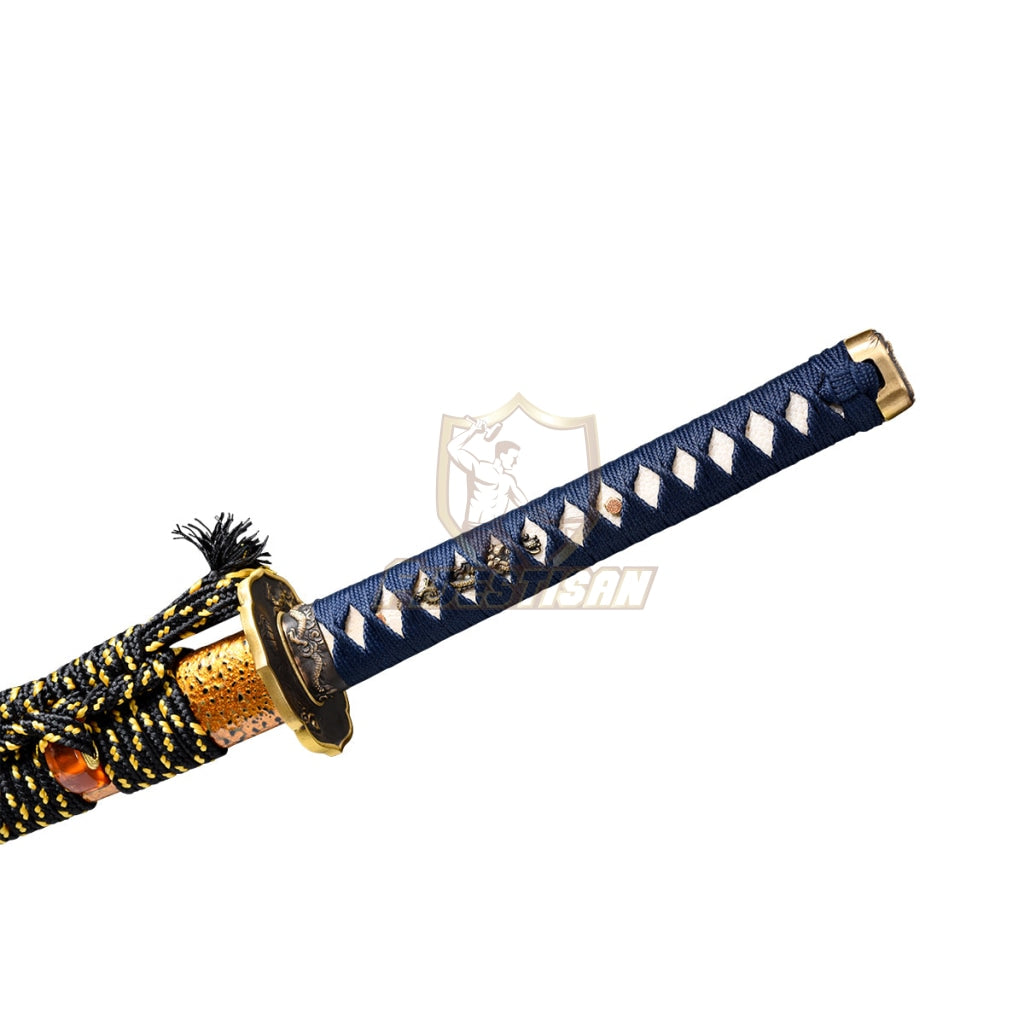 Fidestisan Katana T10 Steel Flame Blade Clay Tempered Samurai Japanese Real Sword Full Tang Sharp