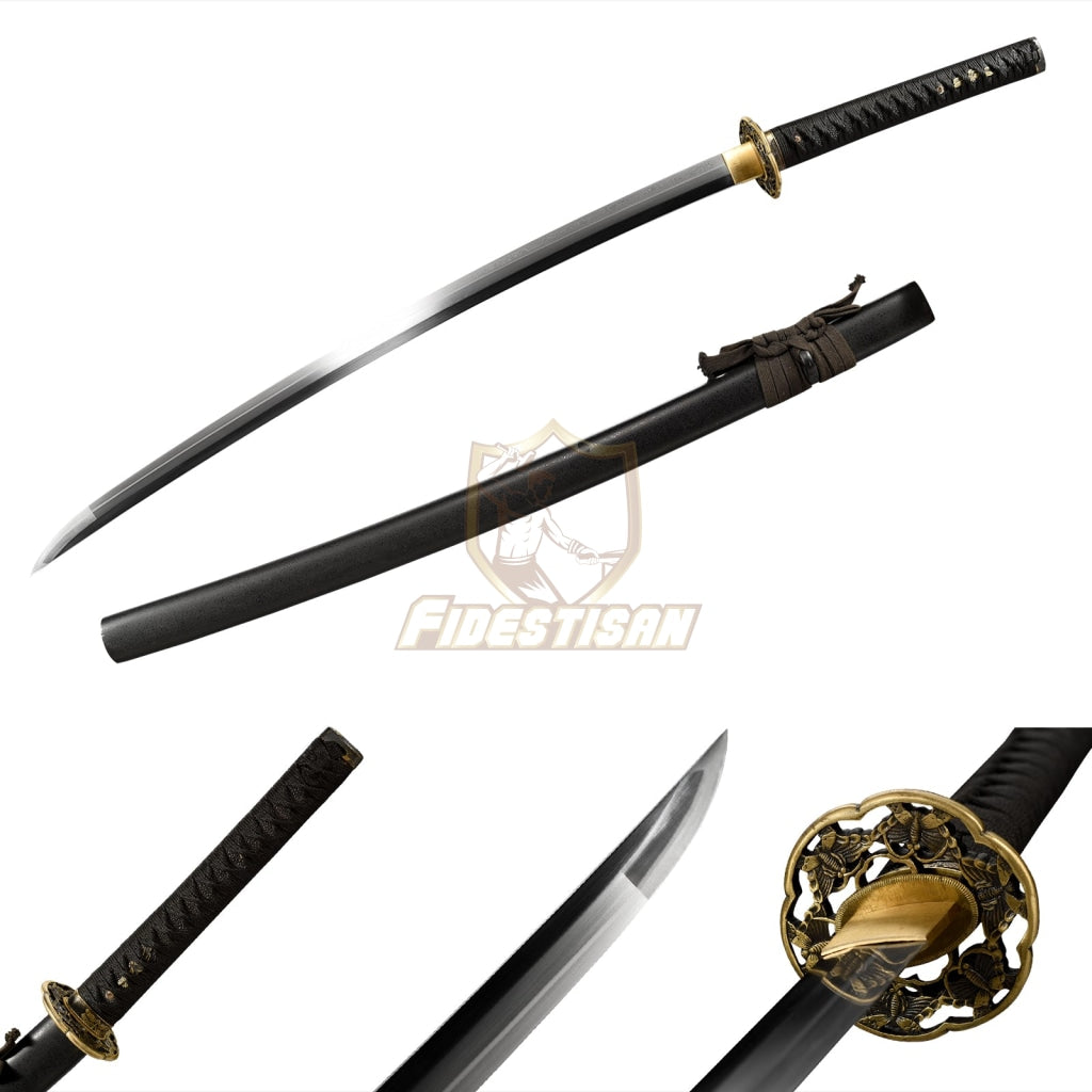 Fidestisan Kpcn293 Handmade Forging Grinding Katana Damascus Steel Blade Samurai Japanese Real Sword