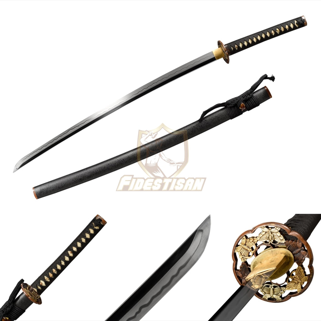 Fidestisan Kpcn299 Retro Handmade Forging Grinding Katana Damascus Steel Blade Samurai Japanese Real