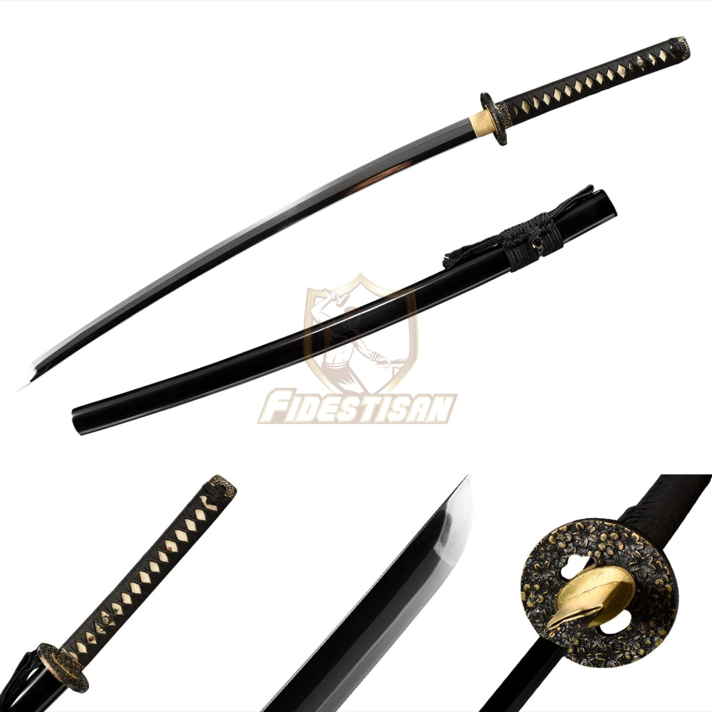 Fidestisan Kscn291 Handmade Bend 30° Spring Steel 40 Inch Japanese Samurai Katana Sword Mirror Full