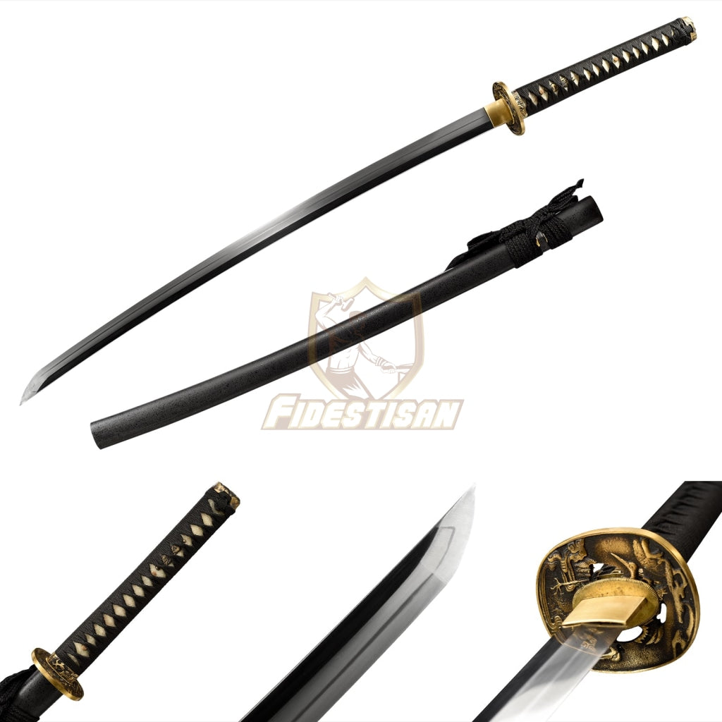 Fidestisan Kscn296 Handmade Bend 30° Spring Steel 40 Inch Japanese Samurai Real Katana Sword Mirror