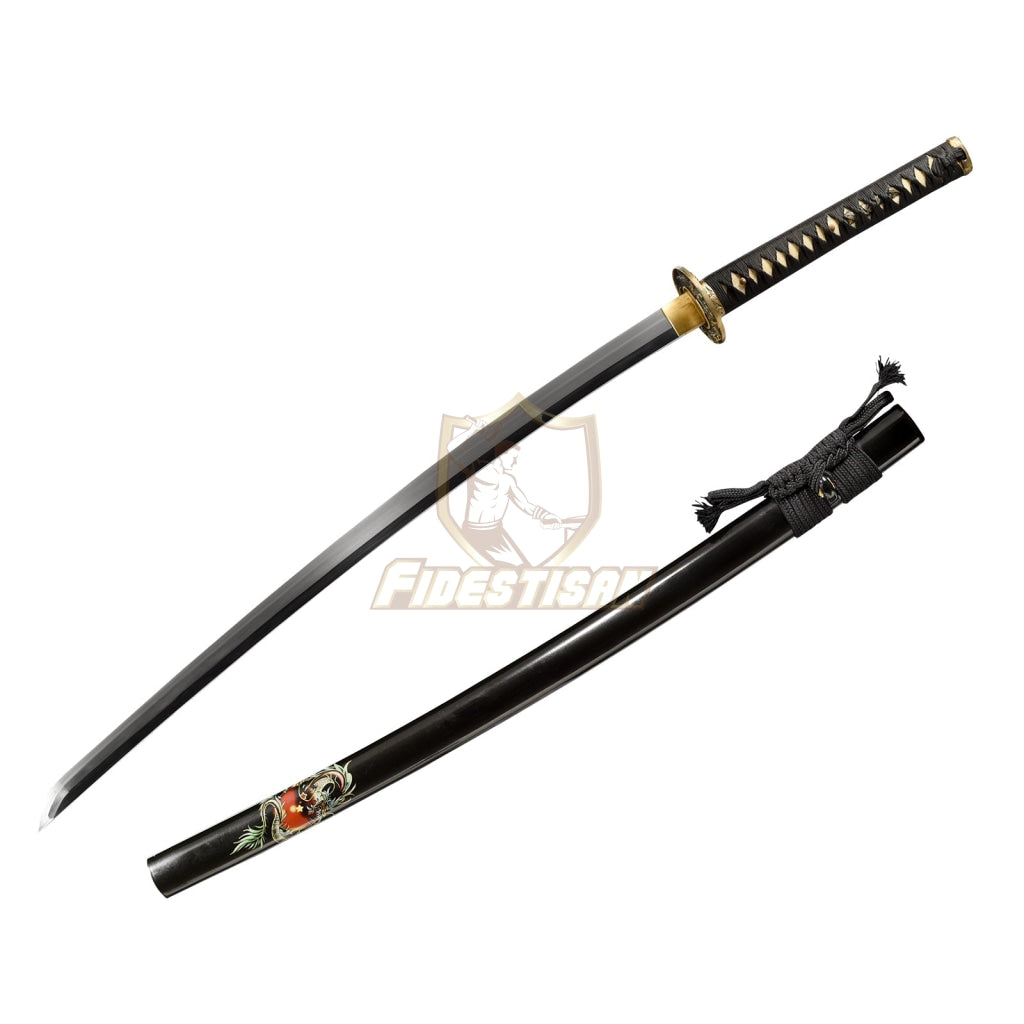 Fidestisan Kscn297 Handmade Bend 30° Spring Steel 40 Inch Japanese Samurai Real Katana Sword Mirror