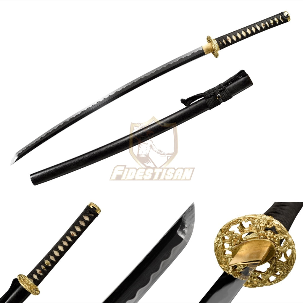 Fidestisan Kscn302 Handmade Bend 30° Spring 60Simn Steel 40 Inch Japanese Samurai Katana Sword