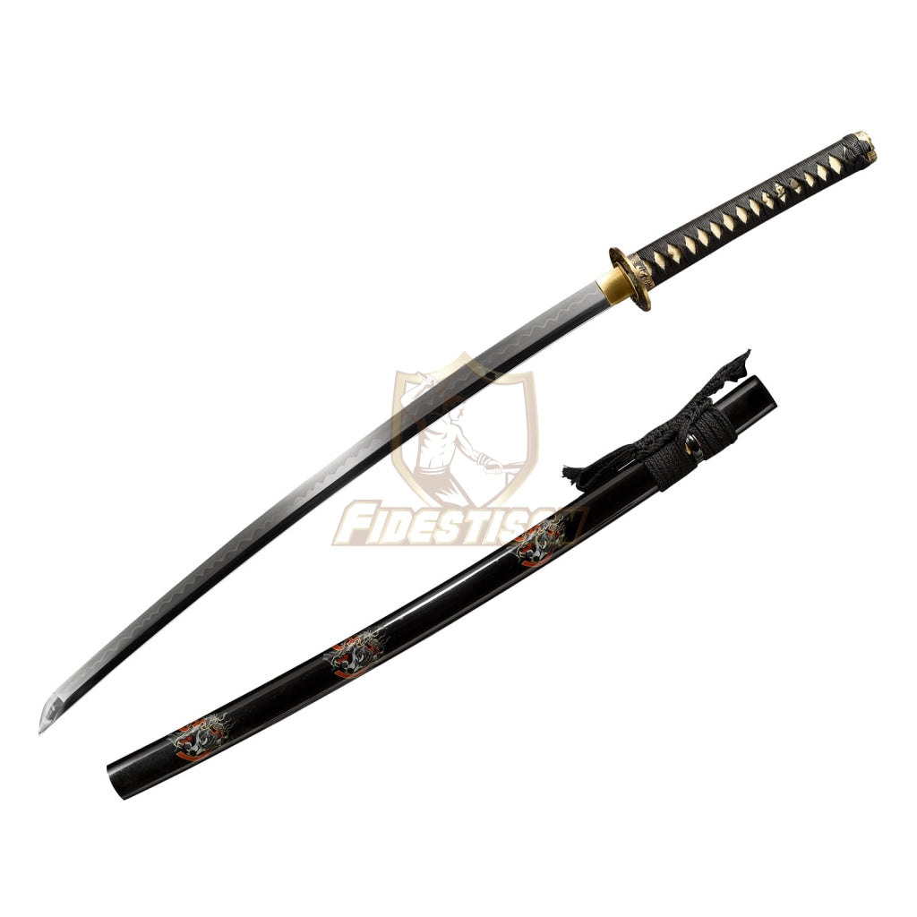 Fidestisan Kscn303 Handmade Bend 30° Spring Steel 40 Inch Japanese Samurai Katana Sword Mirror Full