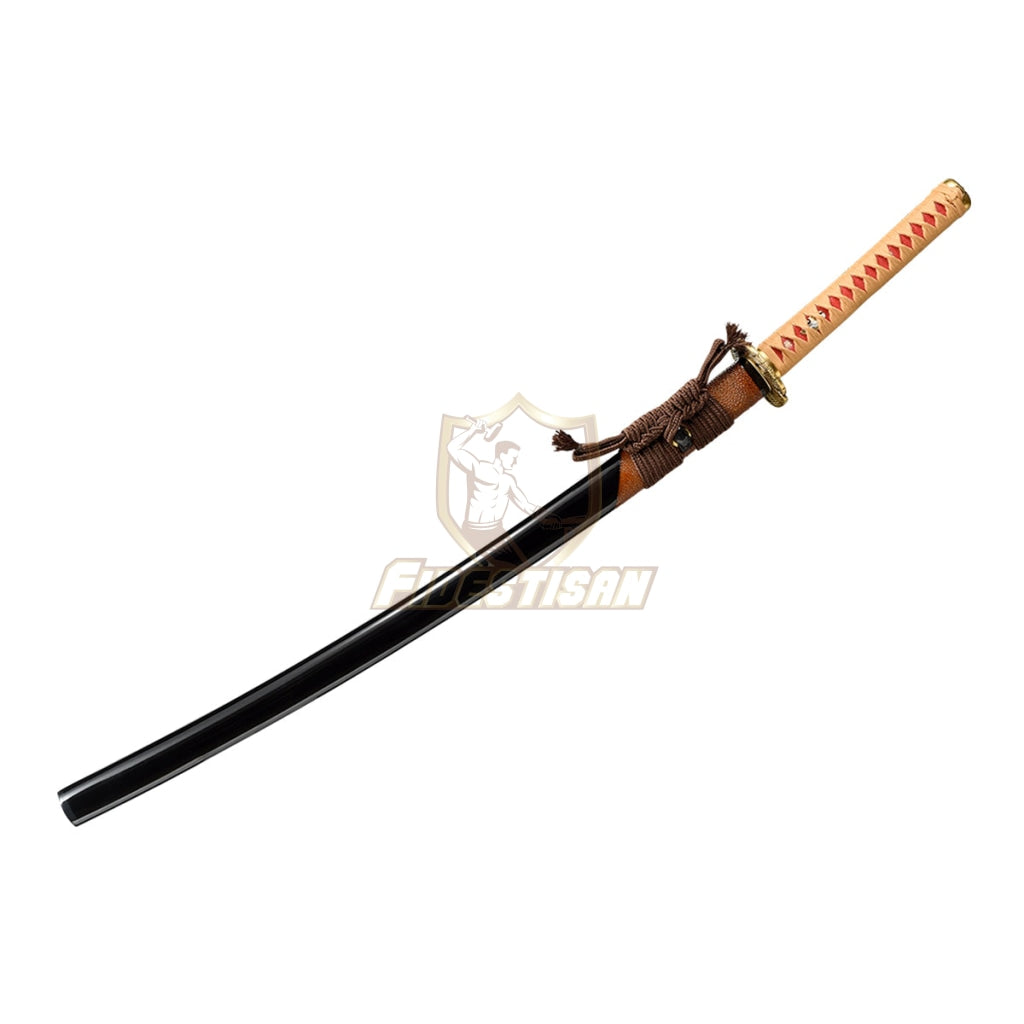 Fidestisan Ktcy264 Handmade Katana Sword T10 Real Kissaki Clay Tempered Copper Eagle Tsuba Polishing