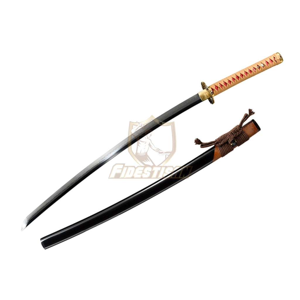 Fidestisan Ktcy264 Handmade Katana Sword T10 Real Kissaki Clay Tempered Copper Eagle Tsuba Polishing