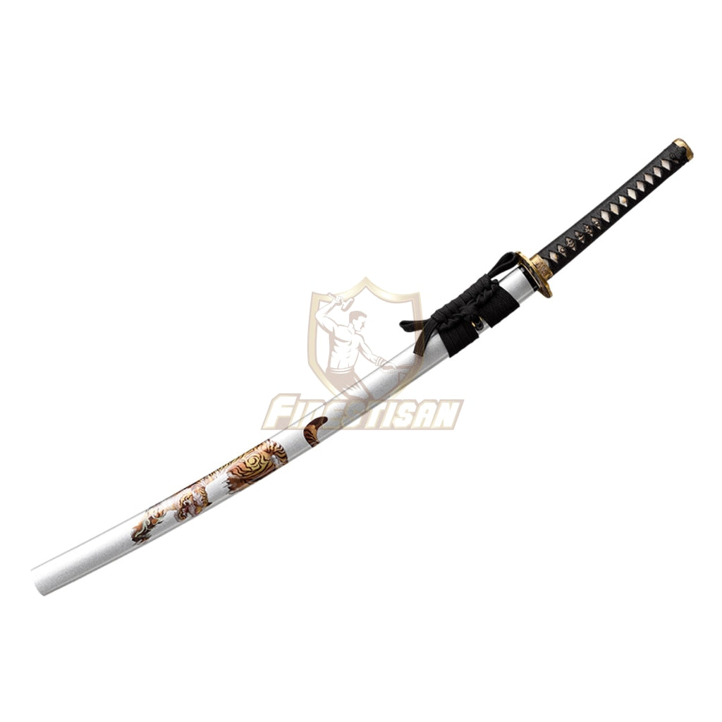 Fidestisan Ktcy266 Katana T10 Steel Clay Tempered Samurai Japanese Real Sword Full Tang Sharp Tiger