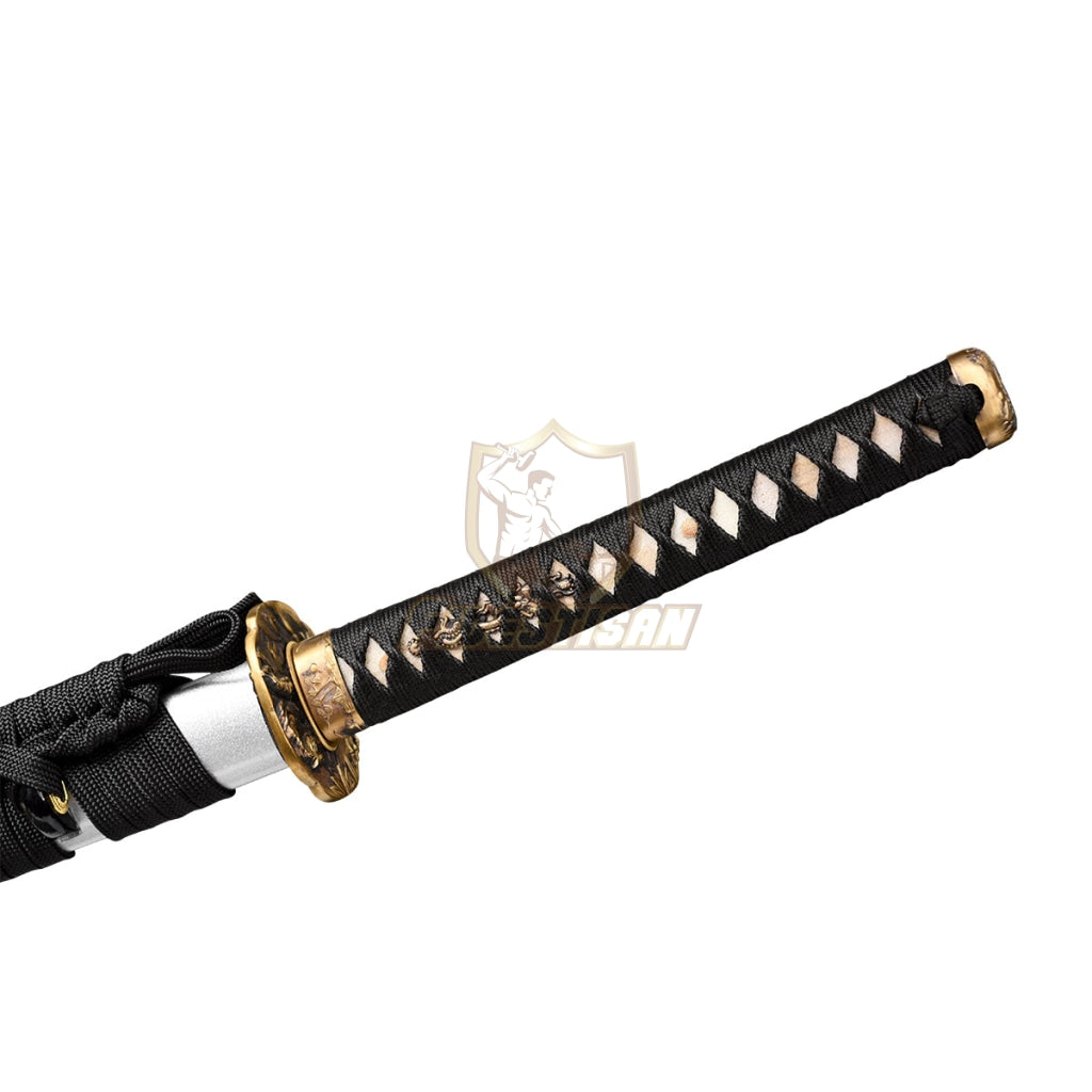 Fidestisan Ktcy266 Katana T10 Steel Clay Tempered Samurai Japanese Real Sword Full Tang Sharp Tiger