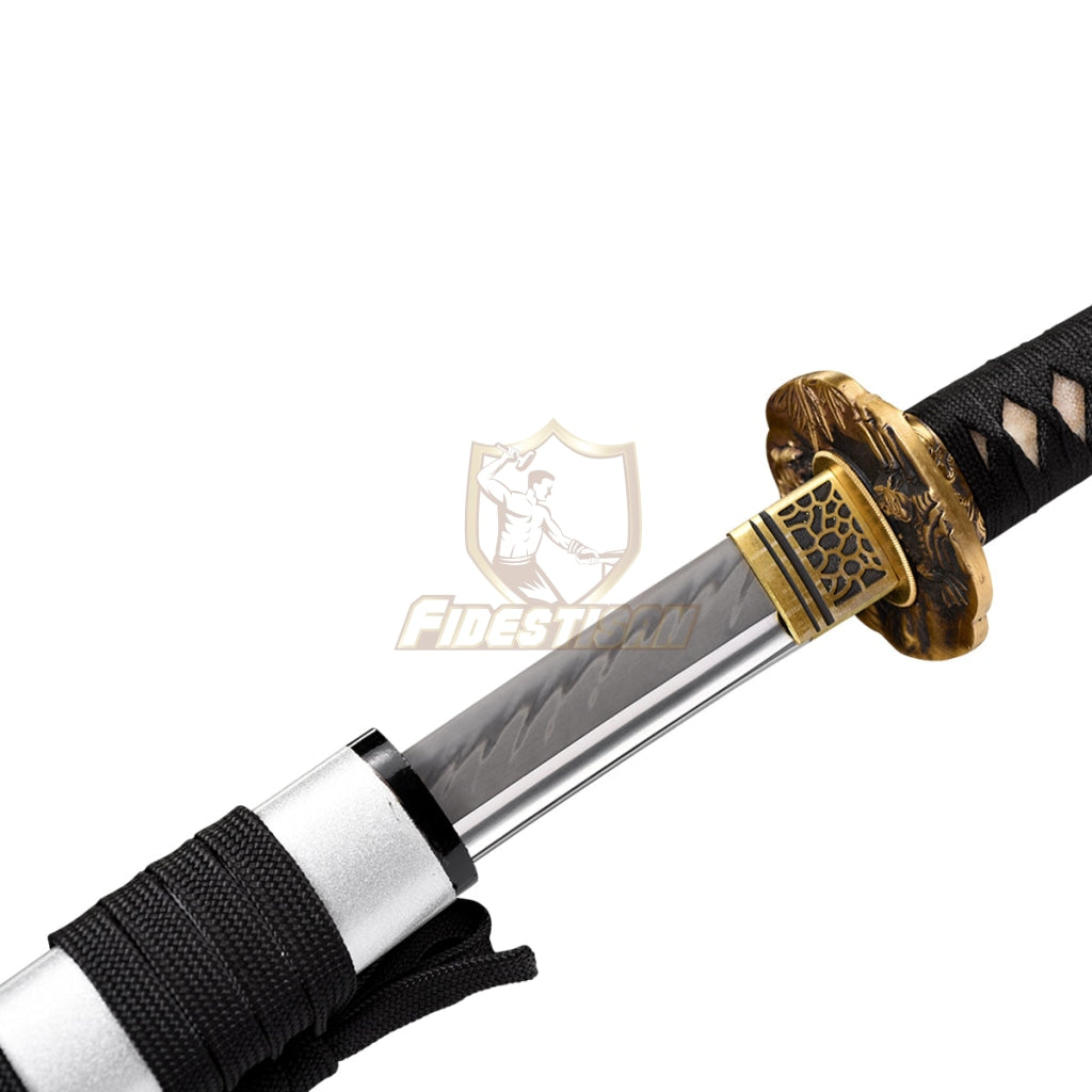 Fidestisan Ktcy266 Katana T10 Steel Clay Tempered Samurai Japanese Real Sword Full Tang Sharp Tiger