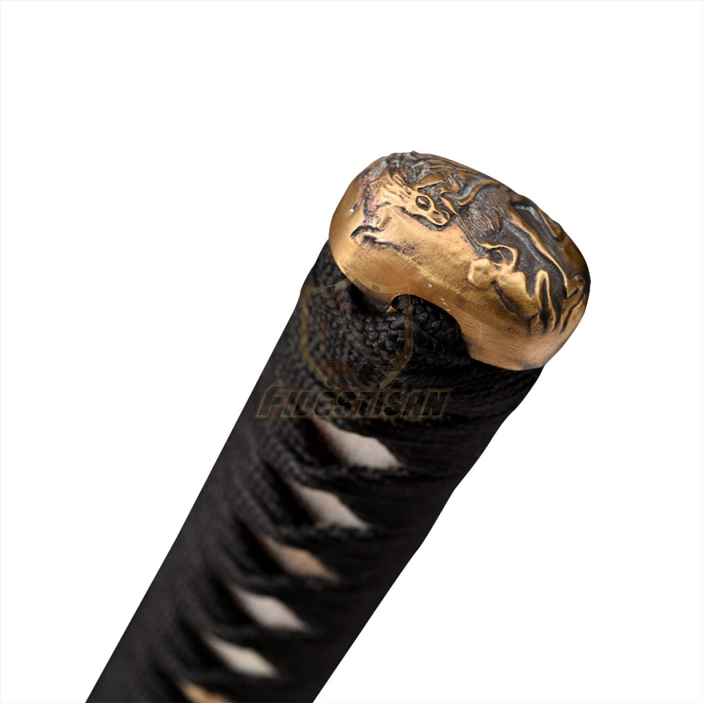 Fidestisan Ktcy266 Katana T10 Steel Clay Tempered Samurai Japanese Real Sword Full Tang Sharp Tiger