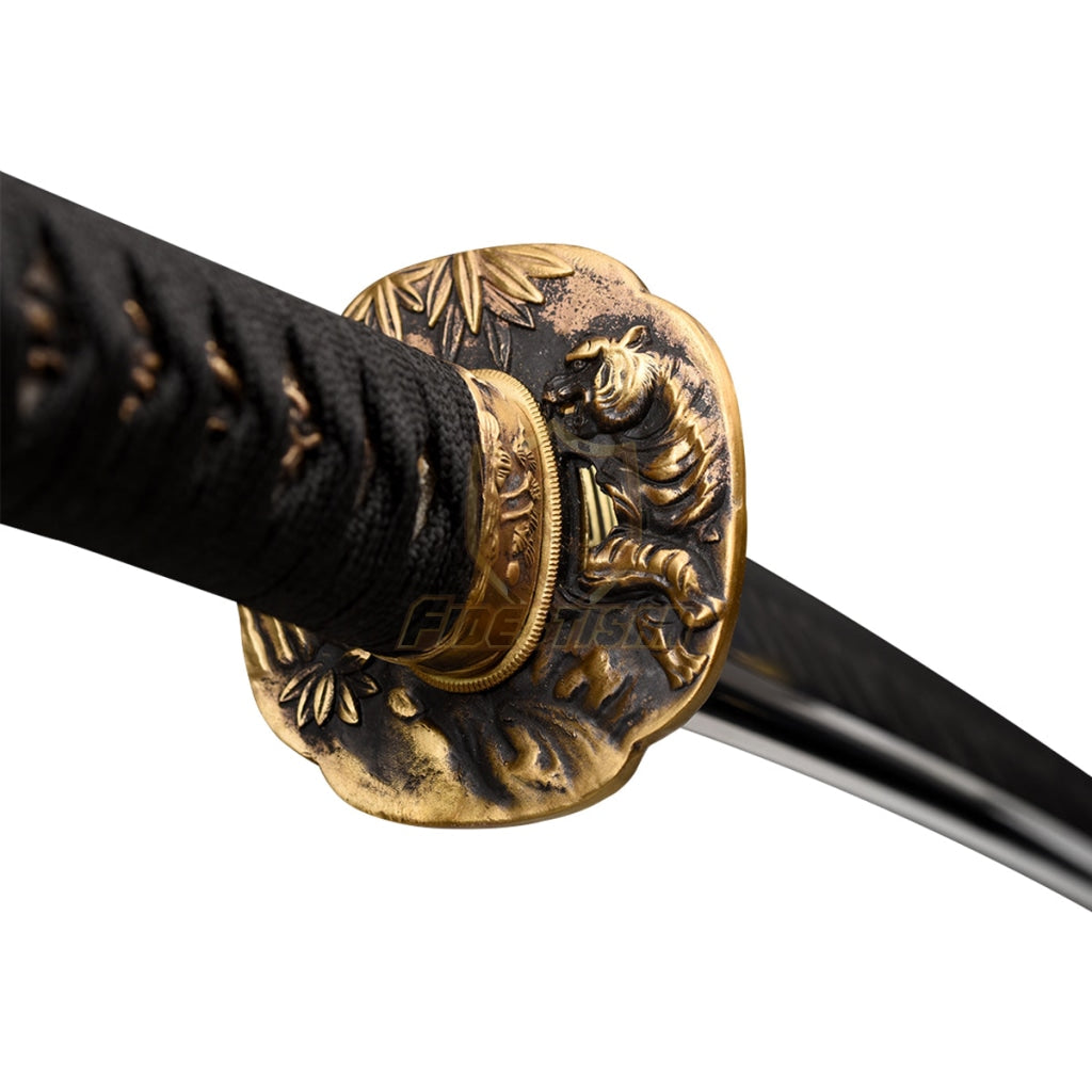 Fidestisan Ktcy266 Katana T10 Steel Clay Tempered Samurai Japanese Real Sword Full Tang Sharp Tiger