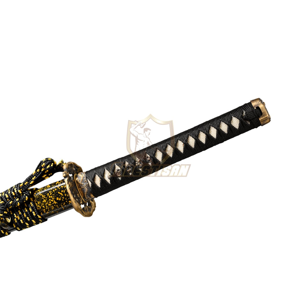 Fidestisan Ktcy268 Katana T10 Steel Clay Tempered Samurai Japanese Real Sword Full Tang Sharp Dragon