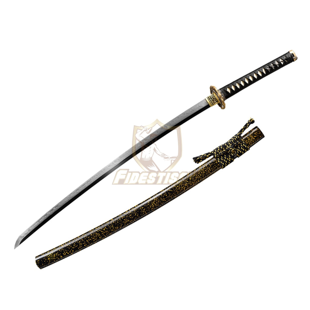 Fidestisan Ktcy268 Katana T10 Steel Clay Tempered Samurai Japanese Real Sword Full Tang Sharp Dragon