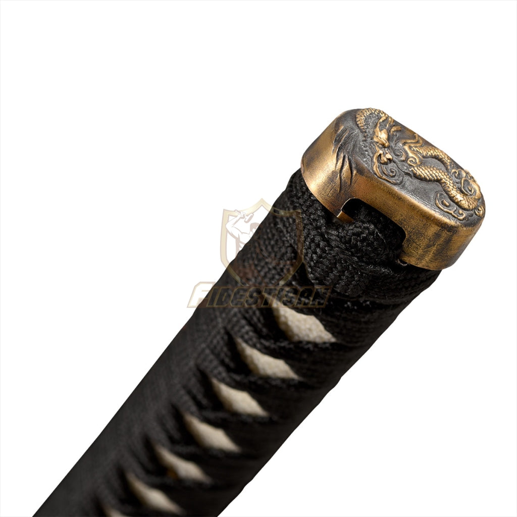 Fidestisan Ktcy268 Katana T10 Steel Clay Tempered Samurai Japanese Real Sword Full Tang Sharp Dragon