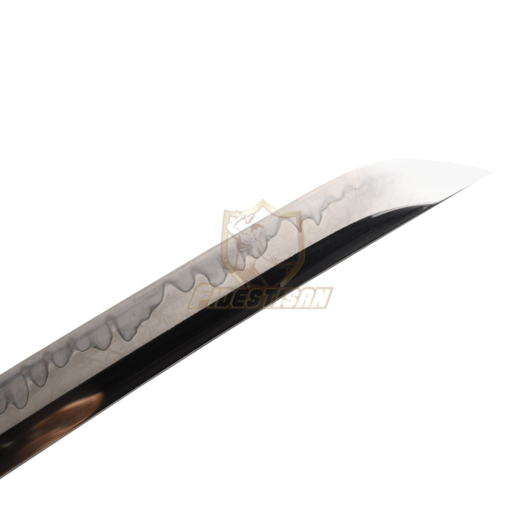 Fidestisan Ktcy269 Katana T10 Steel Clay Tempered Samurai Japanese Real Hamon Line Sword Full Tang