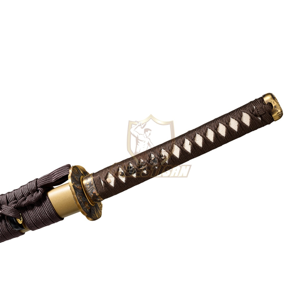 Fidestisan Ktcy273 Katana T10 Steel Clay Tempered Samurai Japanese Real Skin Sword Full Tang Sharp