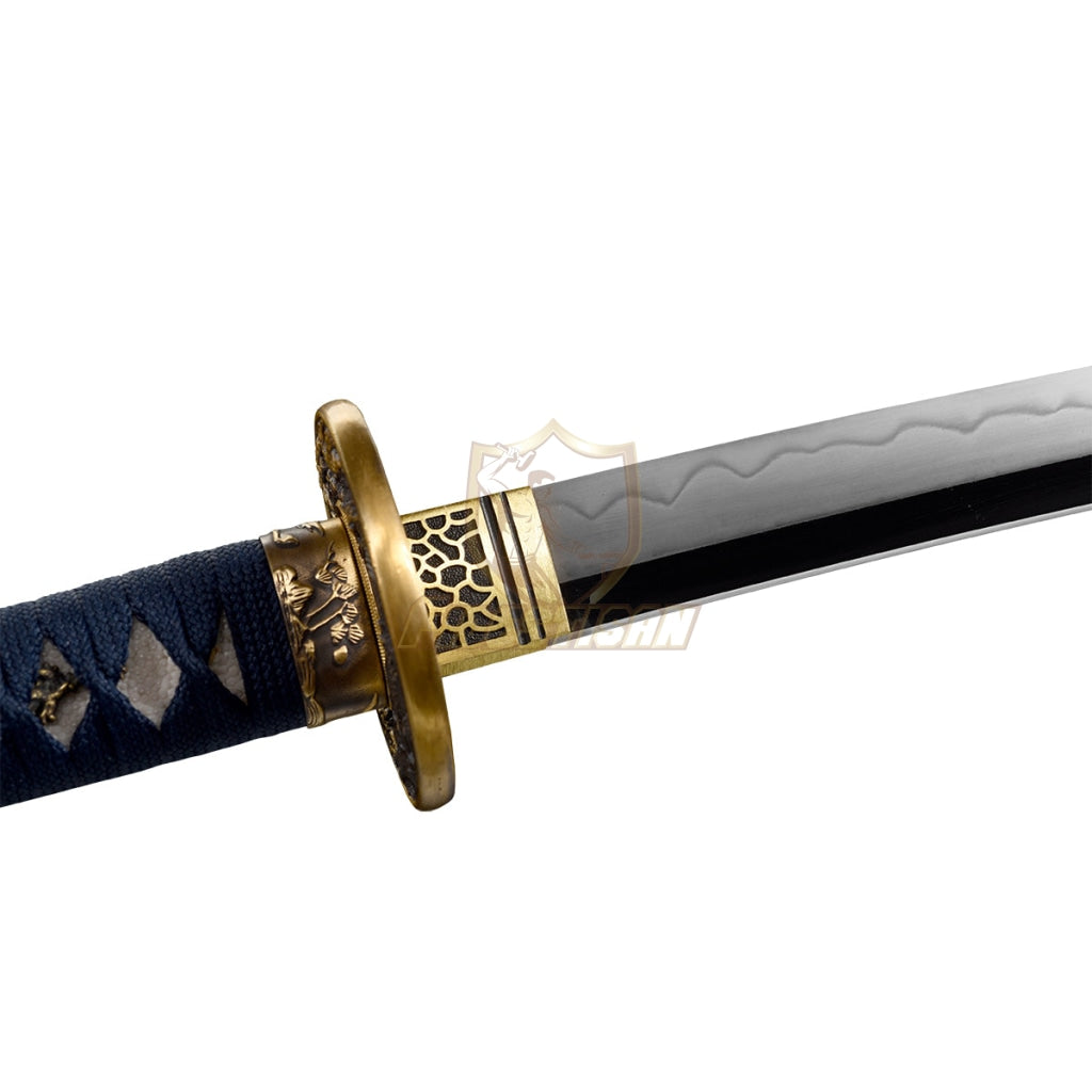 Fidestisan Ktcy274 Katana T10 Steel Clay Tempered Samurai Japanese Real Hamon Blade Skin Sword Full