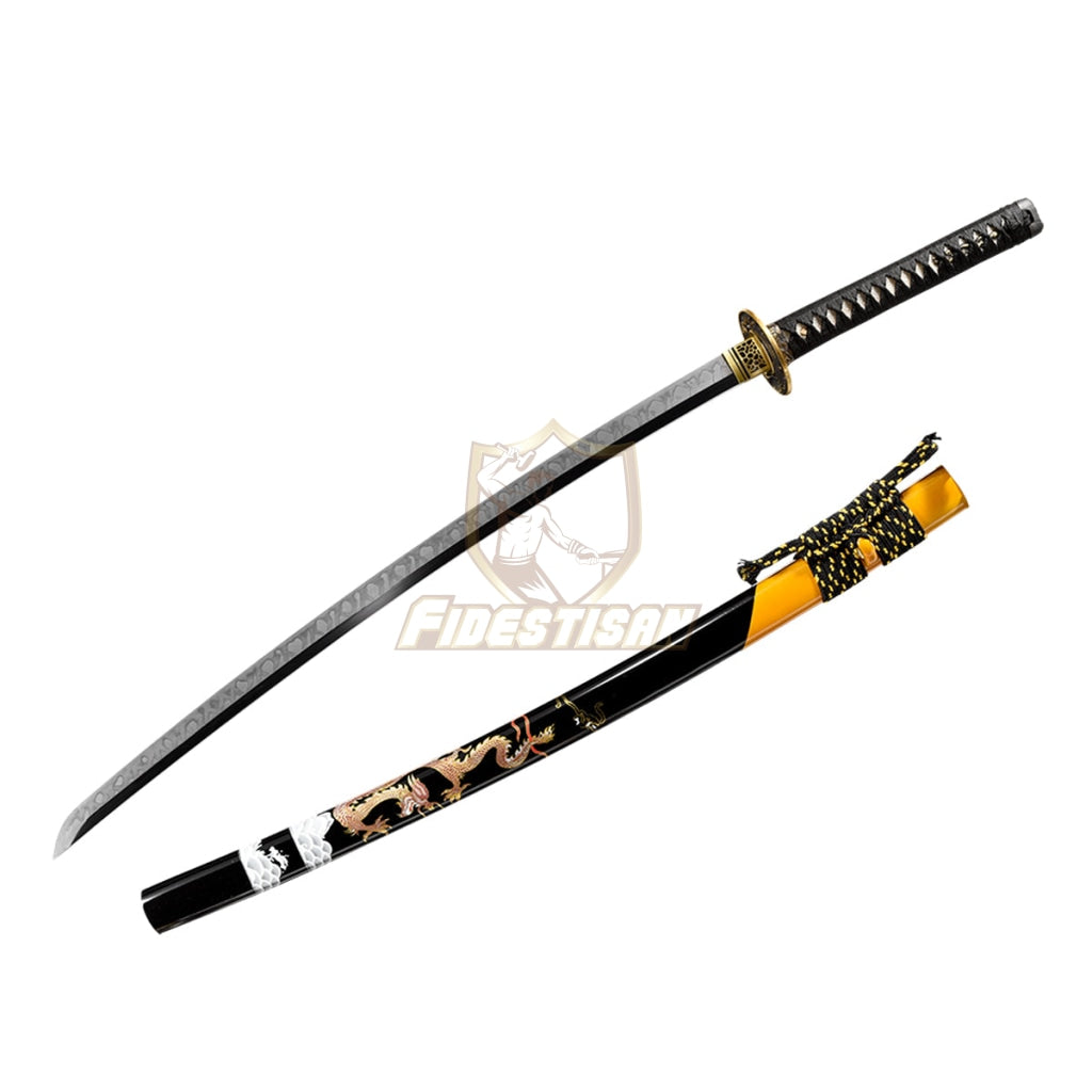 Fidestisan Ktcy275 Katana T10 Steel Clay Tempered Samurai Japanese Real Hamon Blade Skin Sword Full