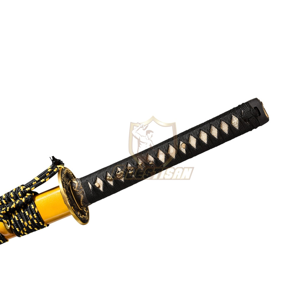 Fidestisan Ktcy275 Katana T10 Steel Clay Tempered Samurai Japanese Real Hamon Blade Skin Sword Full