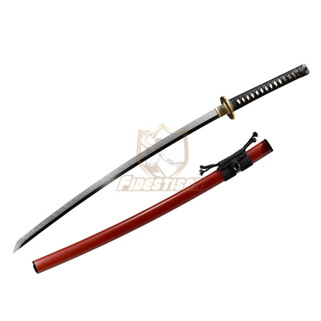 Fidestisan Ktcy278 Katana T10 Steel Clay Tempered Samurai Japanese Real Hamon Blade Skin Sword Full