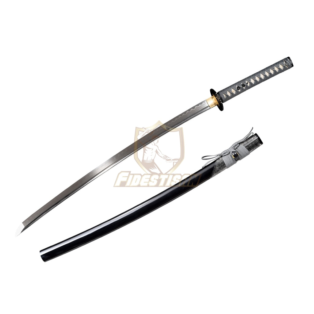 Fidestisan Ktin225 Katana Sword Samurai Japanese Real Hamon T10 Steel Blade Skin Saya Full Tang