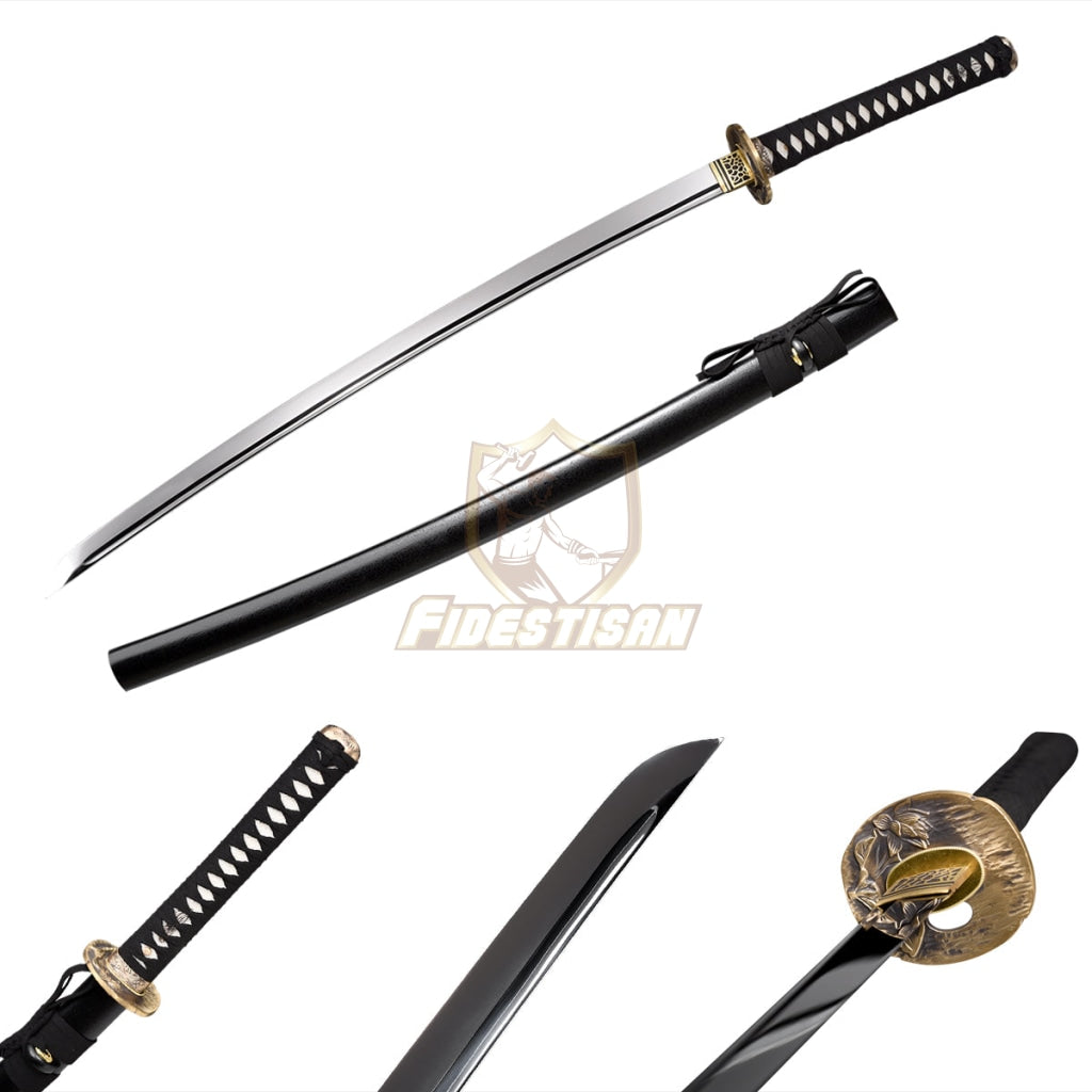 Fidestisan Lotus Handmade 40 Inch Japanese Samurai Katana Sword High Carbon Steel Mirror Blade Full