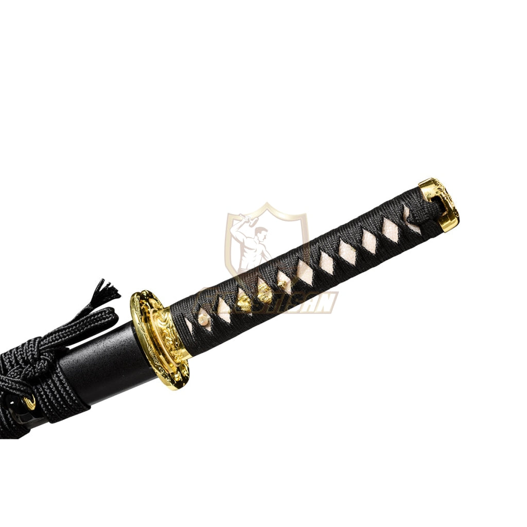 Fidestisan Real 28Inch Wakizashi T10 Blade Clay Tempered Hamon Line Japanese Samurai Katana Sword