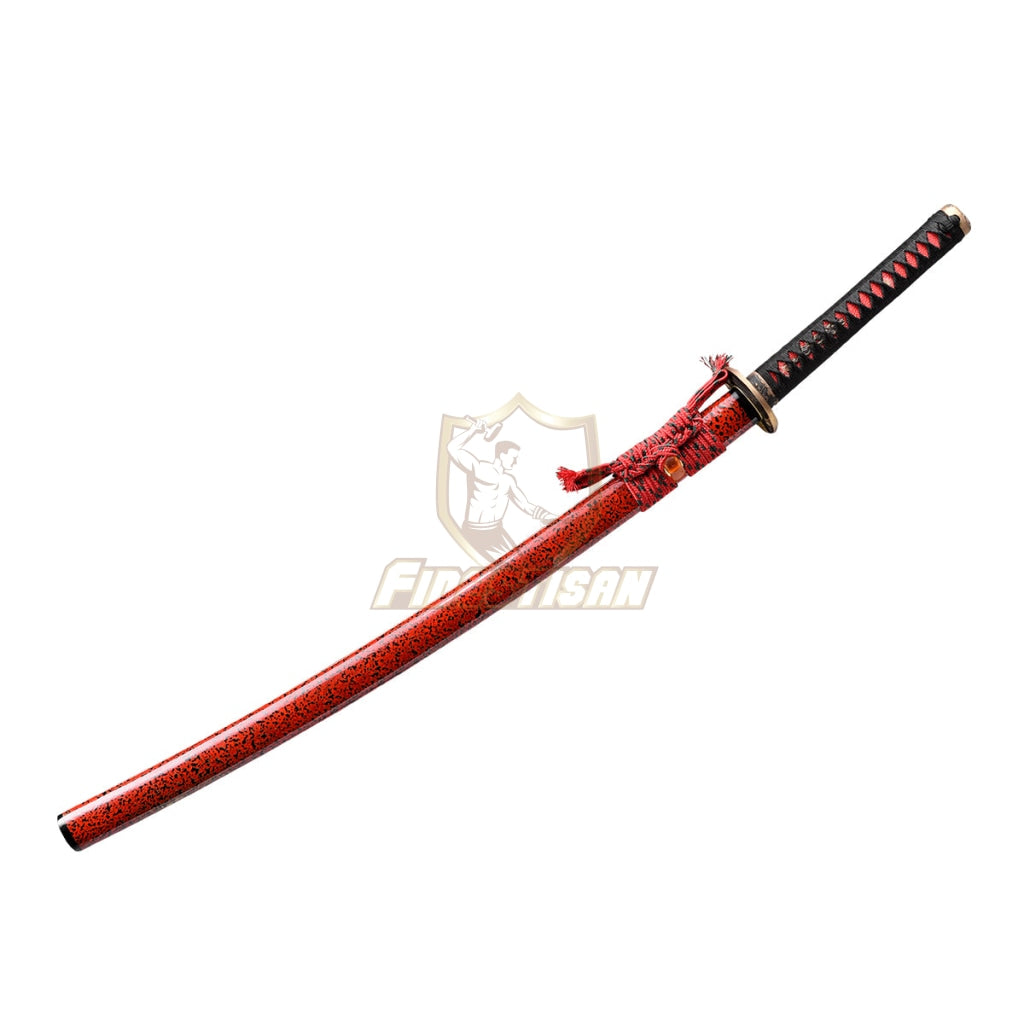 Fidestisan Real Katana T10 Steel Flame Blade Clay Tempered Samurai Japanese Sword Full Tang Sharp