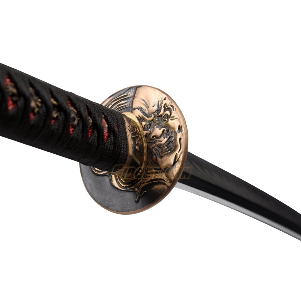 Fidestisan Real Katana T10 Steel Flame Blade Clay Tempered Samurai Japanese Sword Full Tang Sharp