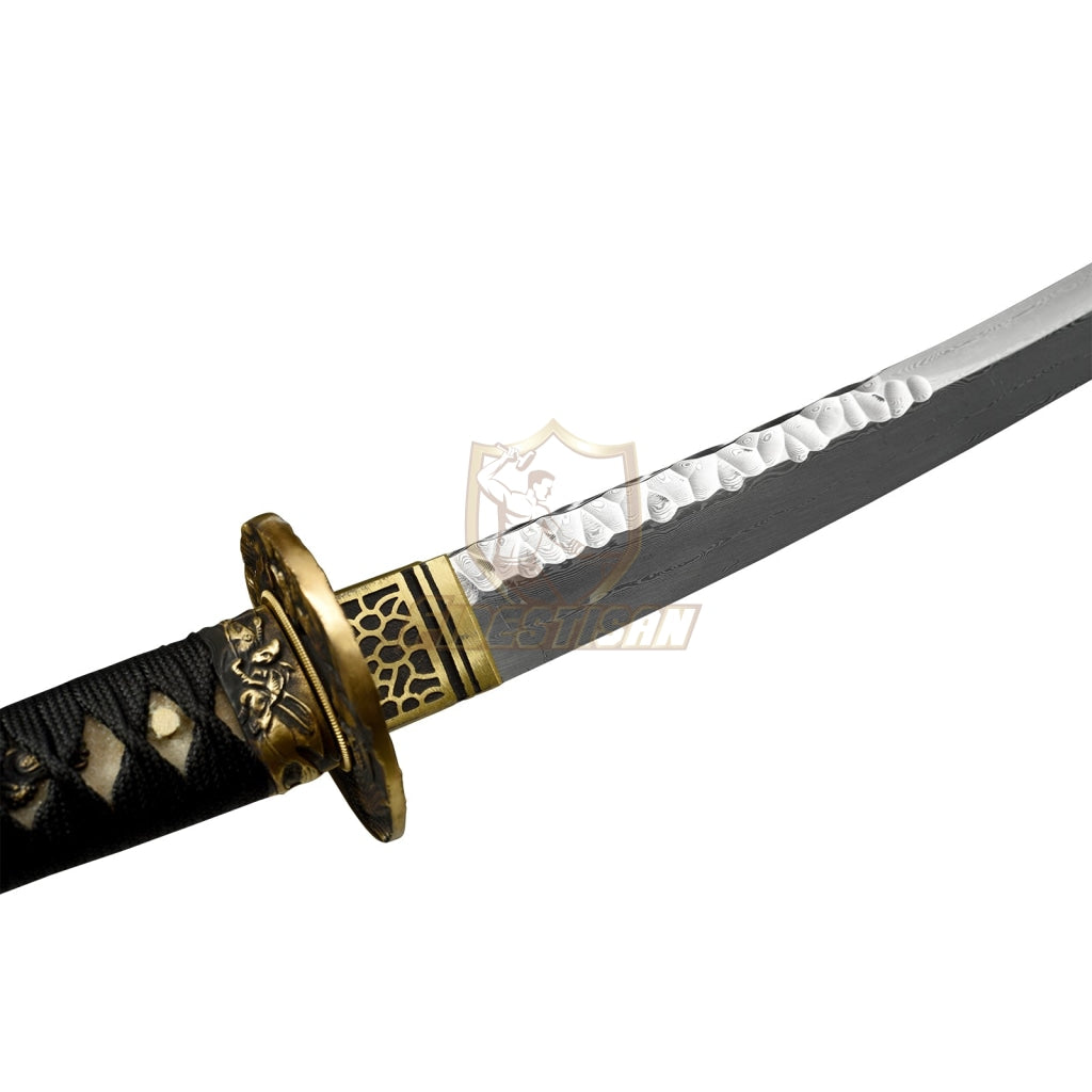 Fidestisan Tpcn290 Handemade Japanese 20Inch Tantou Sword Damascus Steel Katana Samurai Sharp Full