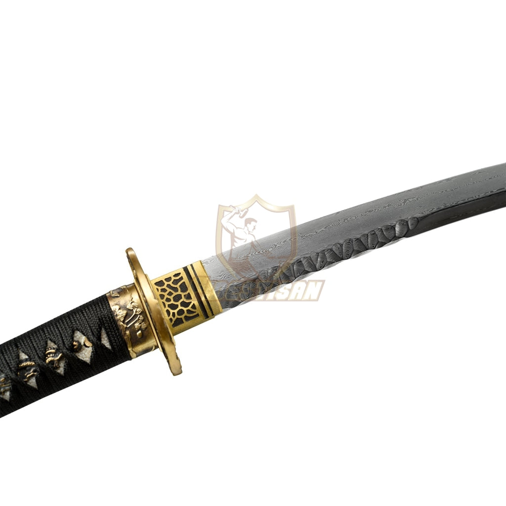 Fidestisan Tpcn290 Handemade Japanese 20Inch Tantou Sword Damascus Steel Katana Samurai Sharp Full