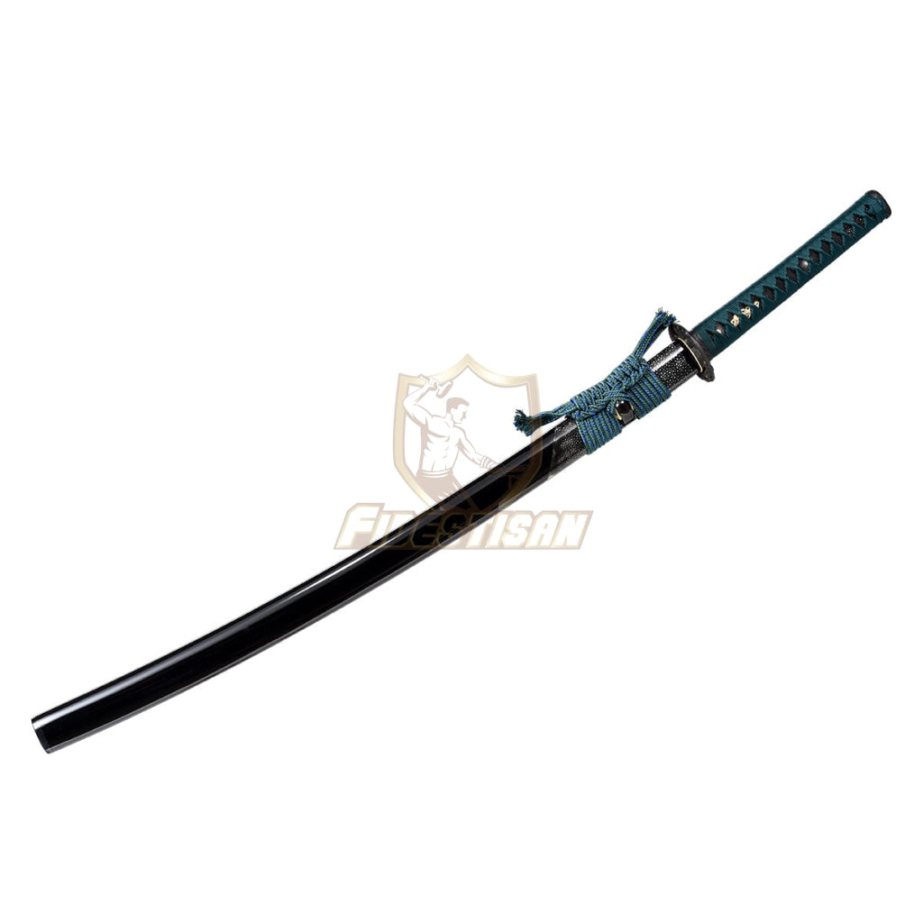 Fidestisan Wave Clay Tempered Katana Samurai Style Japanese Real Sword T10 Steel Blade Full Tang