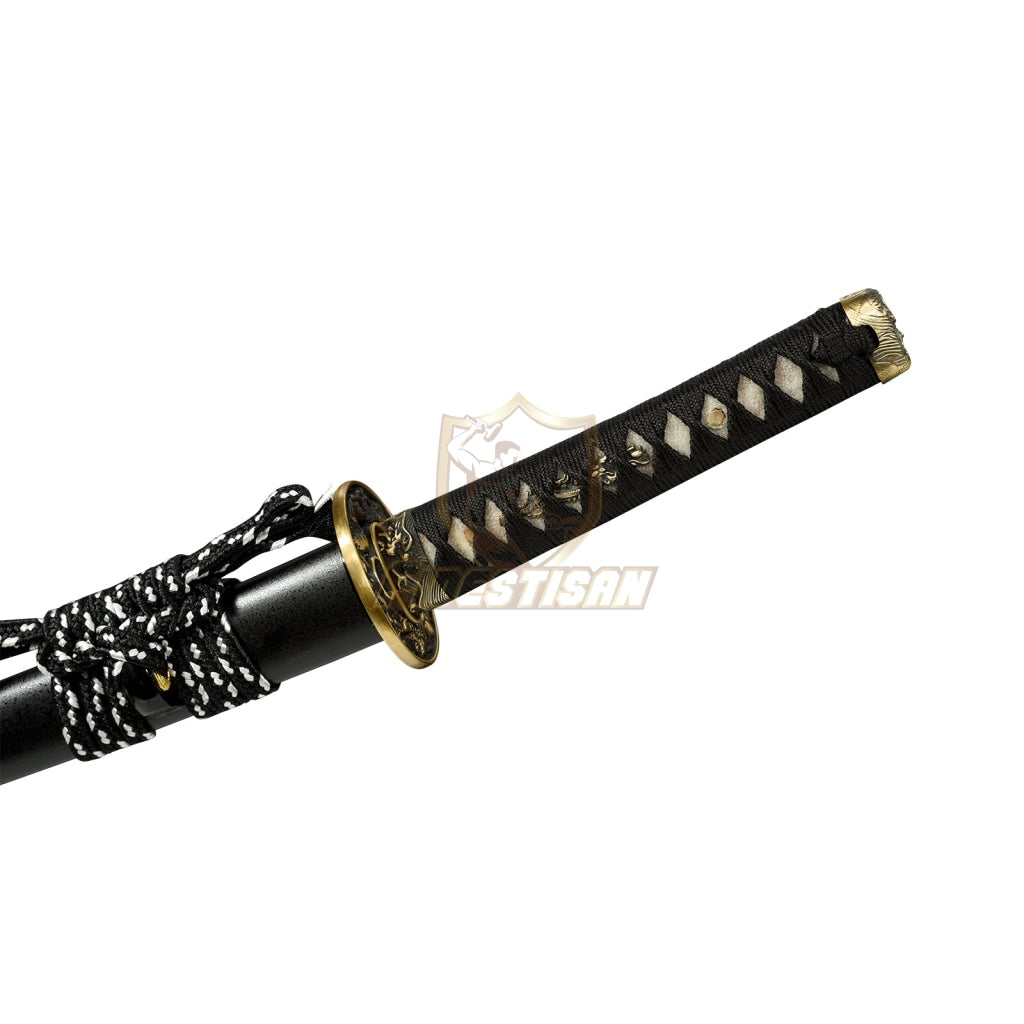 Fidestisan Wtcy289 Real 28Inch Wakizashi T10 Blade Clay Tempered Hamon Japanese Samurai Katana Sword