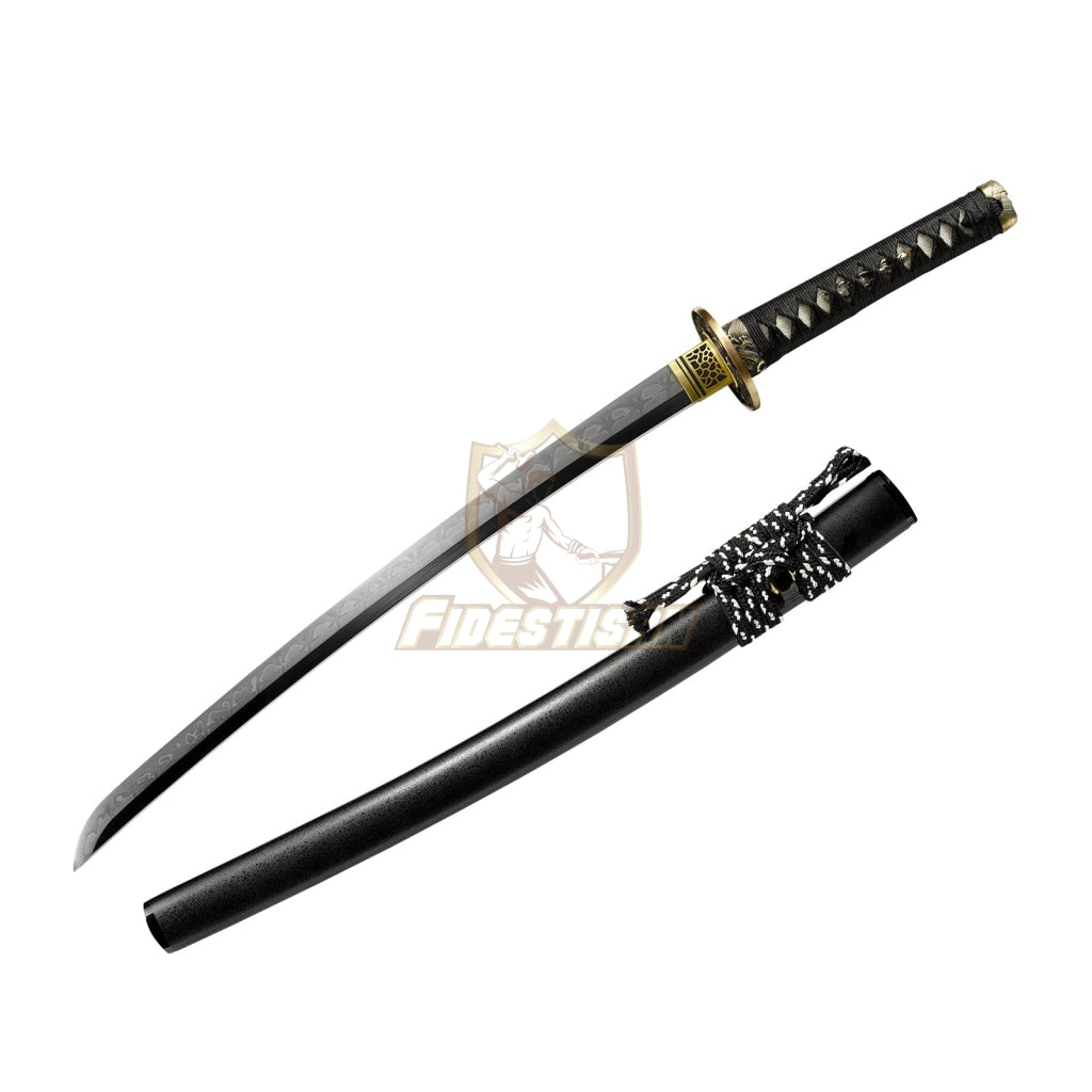 Fidestisan Wtcy289 Real 28Inch Wakizashi T10 Blade Clay Tempered Hamon Japanese Samurai Katana Sword