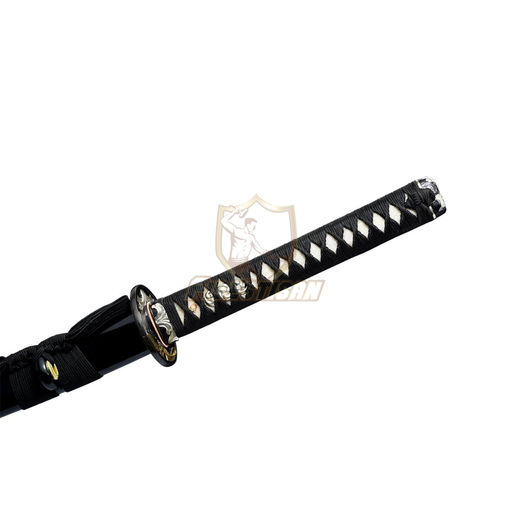 40 Inch Sword Handmade 40 Inch Katana Two Blade in total Wooden+T10 Steel Clay Tempe ...