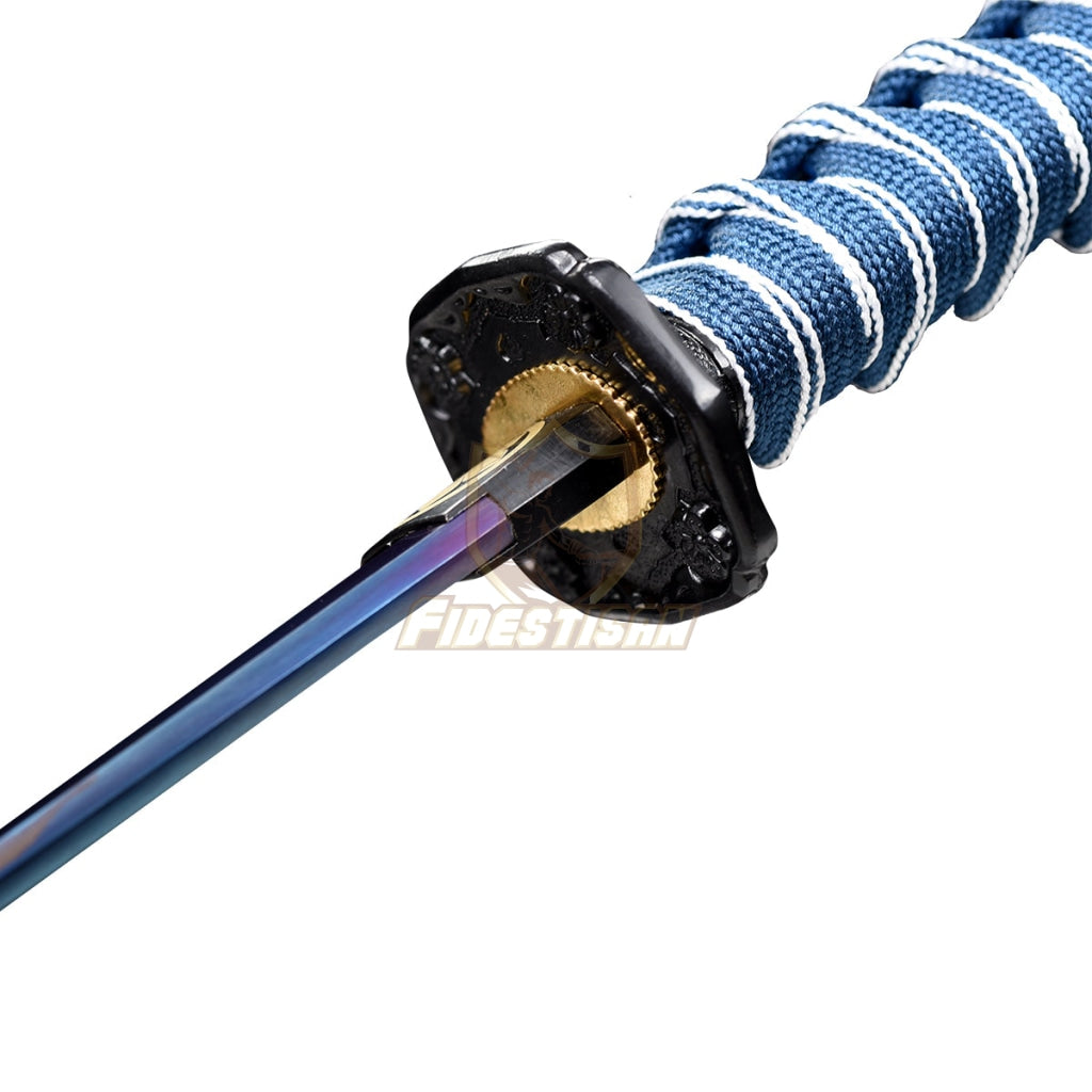 Handmade Chinese Sword Tang Dao Spring Steel 9260 Blue Flame Blade Oil Quenching Full 58Hrc 40Inch