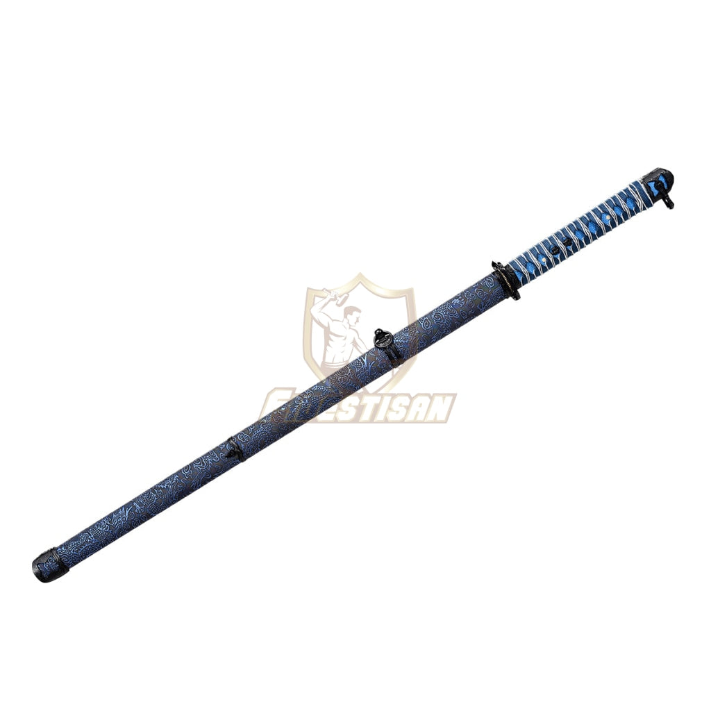 Handmade Chinese Sword Tang Dao Spring Steel 9260 Blue Flame Blade Oil Quenching Full 58Hrc 40Inch