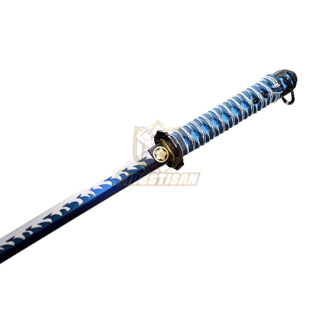 Handmade Chinese Sword Tang Dao Spring Steel 9260 Blue Flame Blade Oil Quenching Full 58Hrc 40Inch