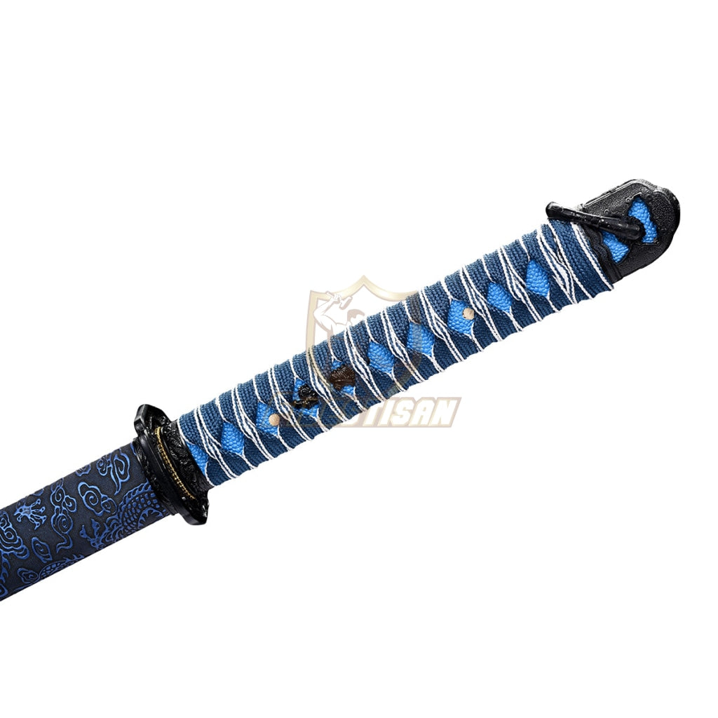 Handmade Chinese Sword Tang Dao Spring Steel 9260 Blue Flame Blade Oil Quenching Full 58Hrc 40Inch