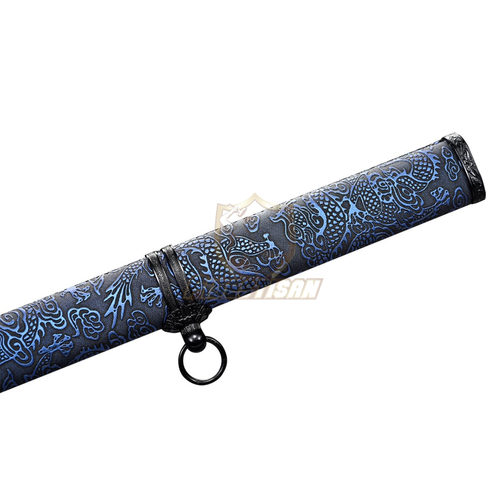 Handmade Chinese Sword Tang Dao Spring Steel 9260 Blue Flame Blade Oil Quenching Full 58Hrc 40Inch