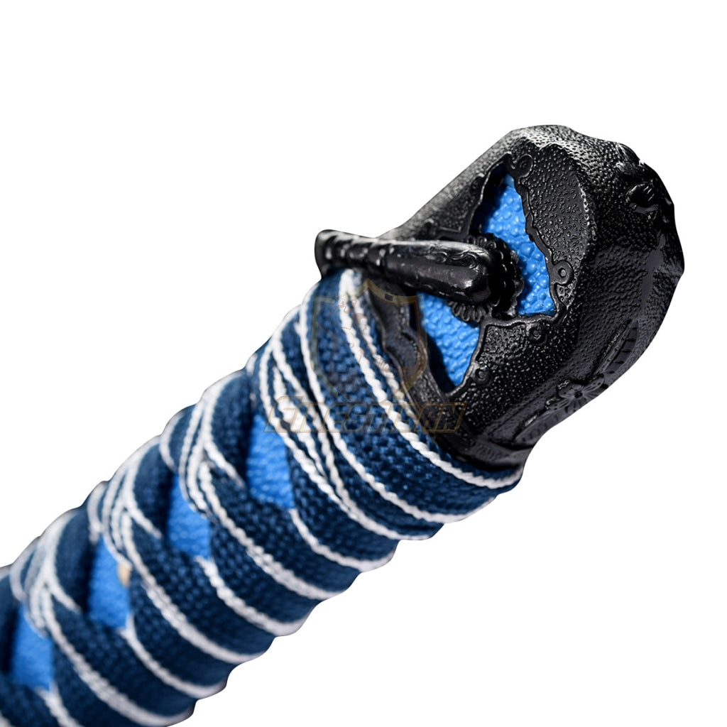 Steel Spring Tang's Handmade Chinese Sword Tang Dao Spring Steel 9260 Blue Flame Blade Oil ...