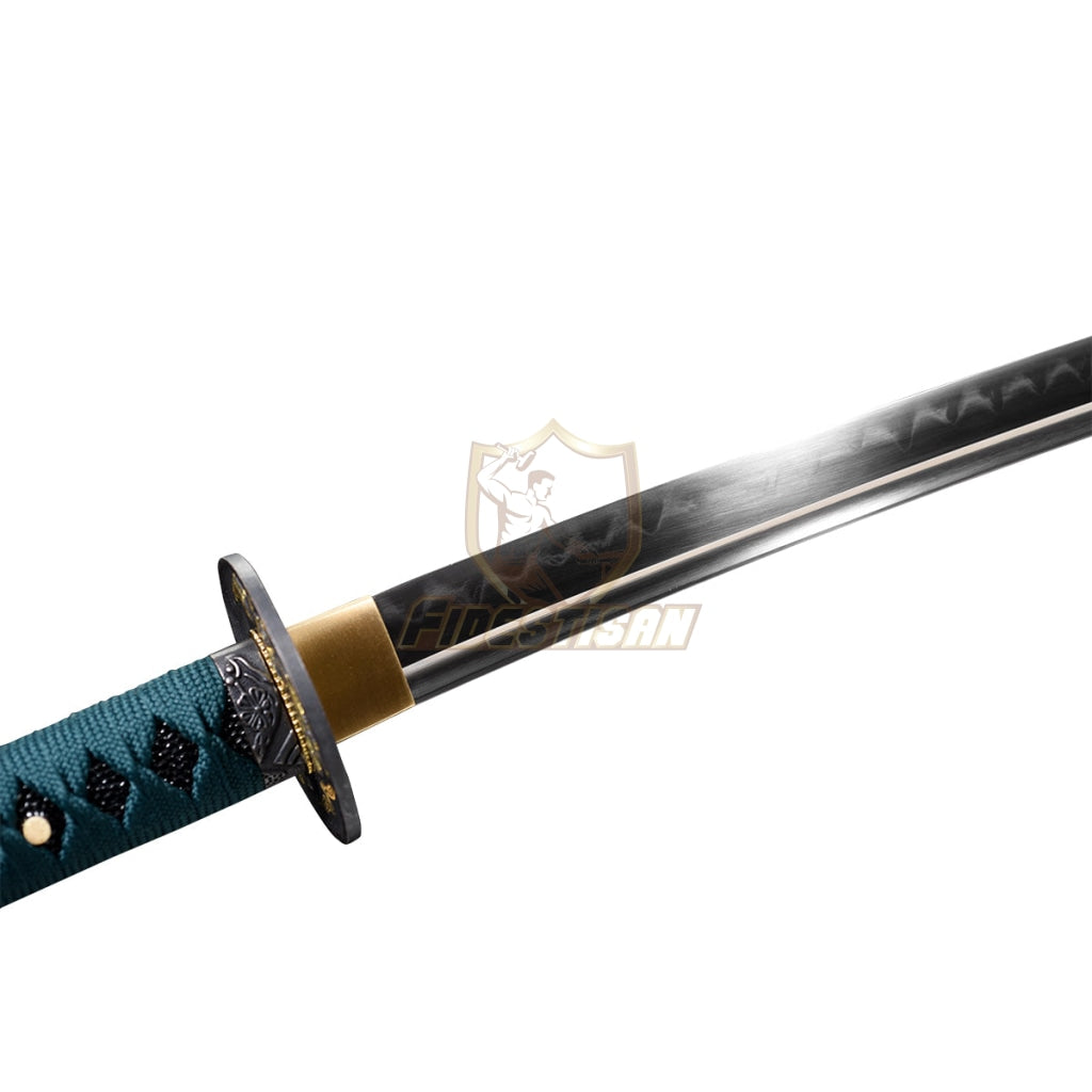 Japanes Samurai Katana Sword Sharp Real Hamon Clay Tempered T10 Steel Blade Full Tang 40Inch