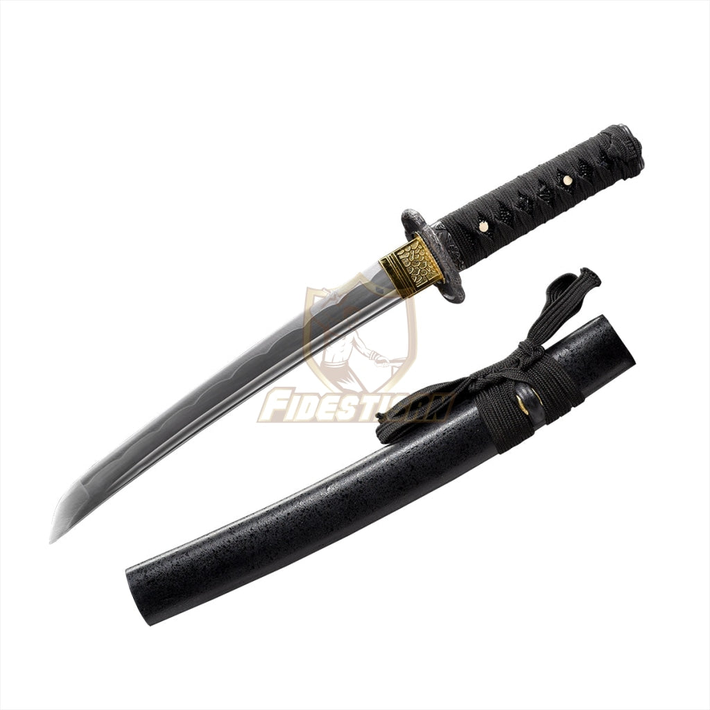 Japanese Samurai Katana Tantou Sword 1060 Carbon Steel Oil Quenching Real Sharp Blade Full Tang