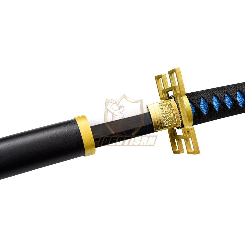 Khon310 Demon Slayer Kamado Tokitou Muichirou Nichirin Samurai Cosplay Golden 1095 High Carbon Steel