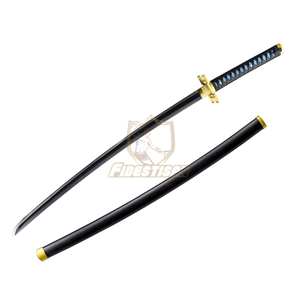 Khon310 Demon Slayer Kamado Tokitou Muichirou Nichirin Samurai Cosplay Golden 1095 High Carbon Steel