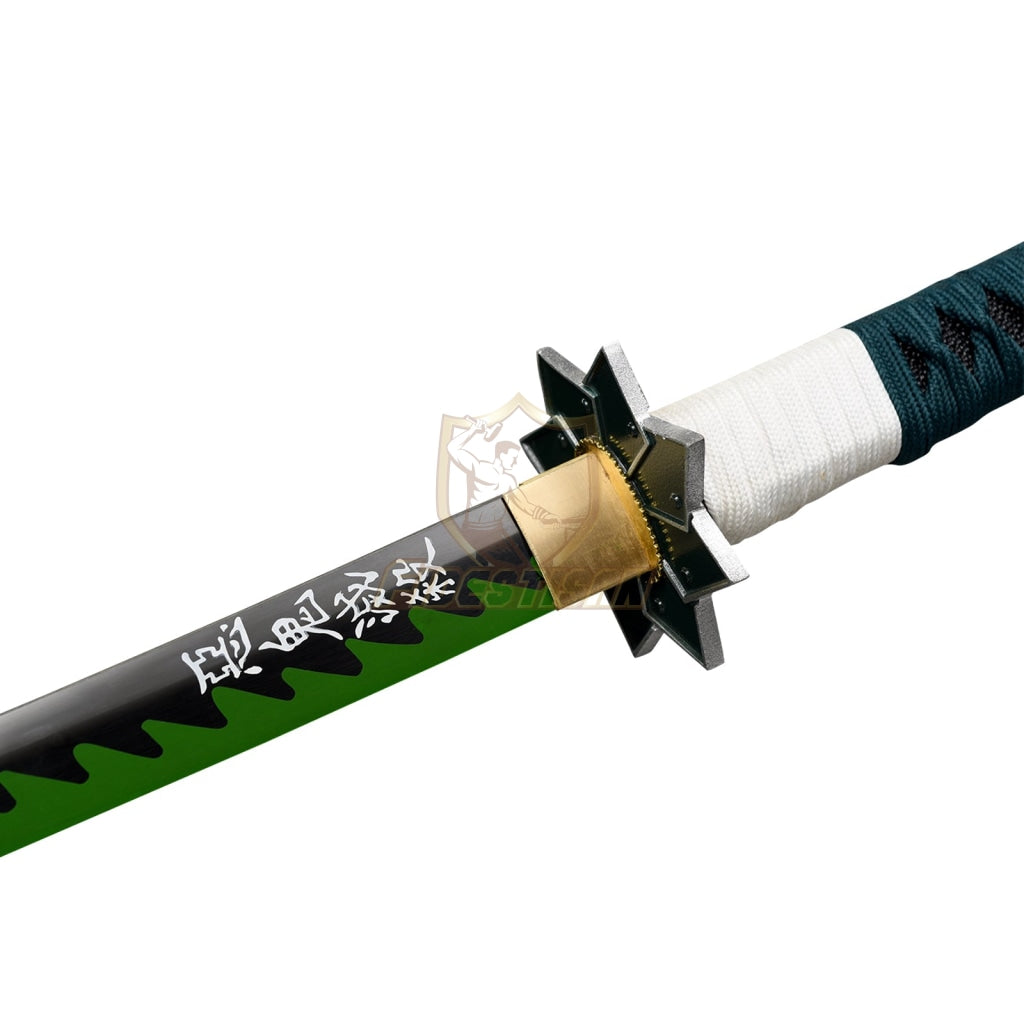 Khon311 Demon Slayer Shinazugawa Sanemi Nichirin Samurai Cosplay Golden 1095 High Carbon Steel Blade